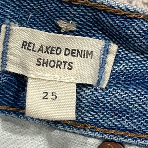MADEWELL Relaxed Denim Shorts Ripped Edition in Homecrest Wash Size 25. - Picture 10 of 16